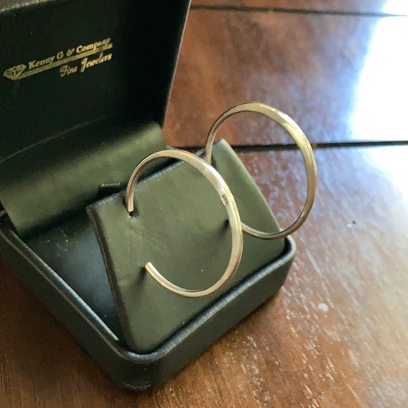 Sterling silver hoop earrings - Picture 1 of 3
